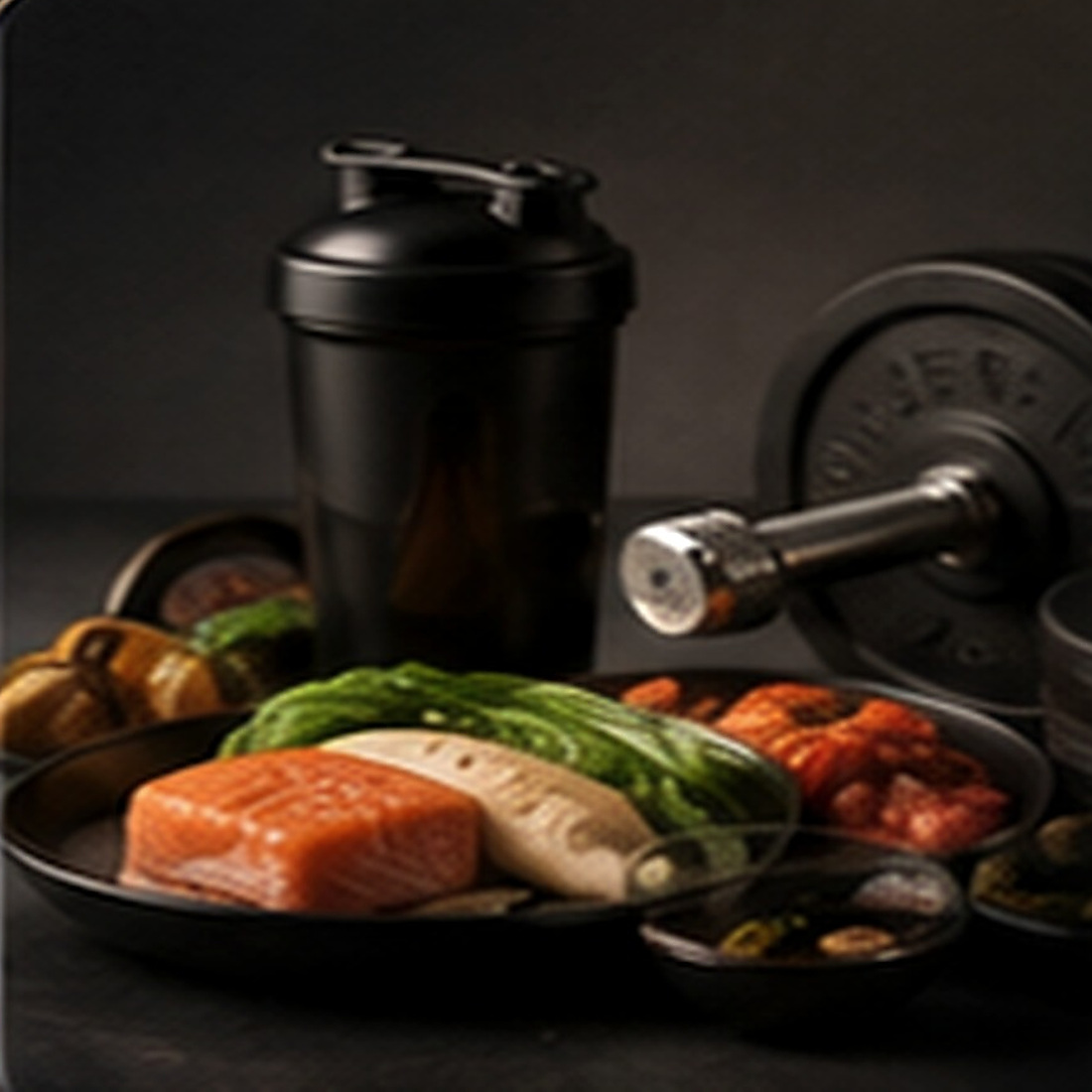 Halteres, alimentação saudável e nutrição esportiva